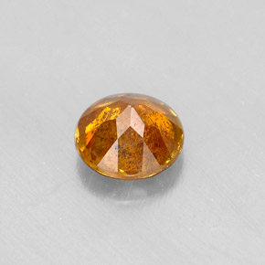 Sfalerite naturale arancione da 0,57 ct, taglio rotondo, VS-SI