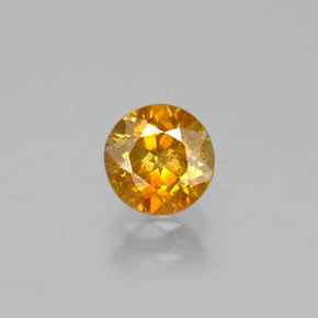 Sfalerite naturale giallo da 0,55 ct, taglio rotondo, SI