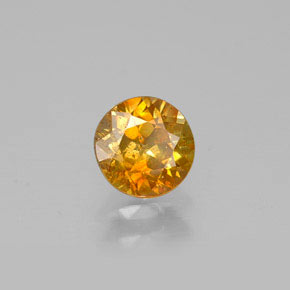 Sfalerite naturale giallo da 0,55 ct, taglio rotondo, SI