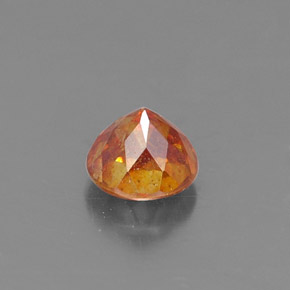 Sfalerite naturale arancione da 0,53 ct, taglio rotondo, VS-SI