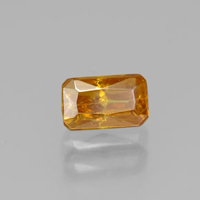 Sfalerite naturale giallo da 0,59 ct, taglio smeraldo, VS-SI