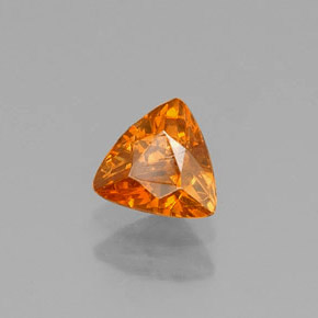 Sfalerite naturale arancione da 0,50 ct, trillion, VS-SI