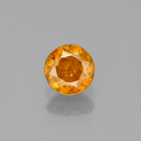 Sfalerite naturale giallo da 0,45 ct, taglio rotondo, VS-SI