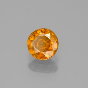 Sfalerite naturale giallo da 0,45 ct, taglio rotondo, VS-SI