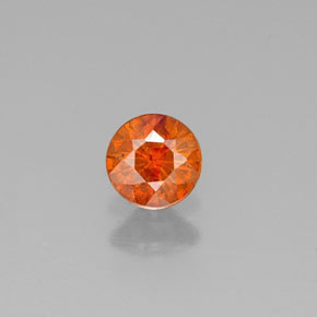 Sfalerite Arancio rosso naturale da 0.31 ct, Taglio rotondo, SI