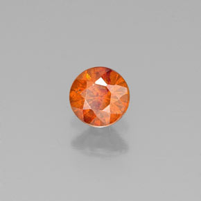Sfalerite Arancio rosso naturale da 0.31 ct, Taglio rotondo, SI
