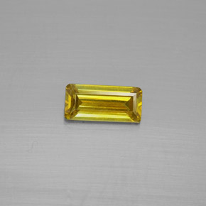 Sfalerite Giallo oro naturale da 0.83 ct, Taglio smeraldo, VS-SI