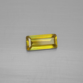 Sfalerite Giallo oro naturale da 0.83 ct, Taglio smeraldo, VS-SI