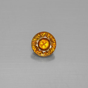 Sfalerite naturale giallo da 0,55 ct, taglio rotondo, VS-SI