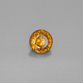 Sfalerite naturale giallo da 0,55 ct, taglio rotondo, VS-SI