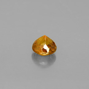 Sfalerite naturale arancione da 0,69 ct, taglio rotondo, SI