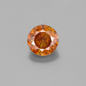 Sfalerite naturale arancione da 1,60 ct, taglio rotondo, SI