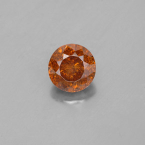 Sfalerite naturale arancione da 1,39 ct, taglio rotondo, SI