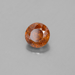 Sfalerite naturale arancione da 1,39 ct, taglio rotondo, SI