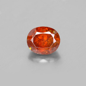 Sfalerite Arancio rosso naturale da 1.62 ct, Taglio ovale, SI