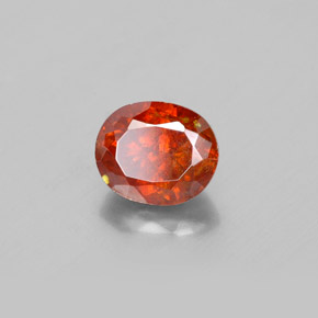 Sfalerite Arancio rosso naturale da 1.62 ct, Taglio ovale, SI