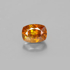 Sfalerite naturale arancione da 1,09 ct, taglio a cuscino, SI