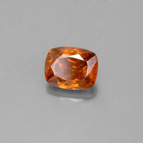 Sfalerite naturale arancione da 1,50 ct, taglio a cuscino, SI