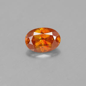 Sfalerite Arancione rossastra naturale da 1.19 ct, Taglio ovale, VS-SI