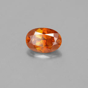 Sfalerite Arancione rossastra naturale da 1.19 ct, Taglio ovale, VS-SI