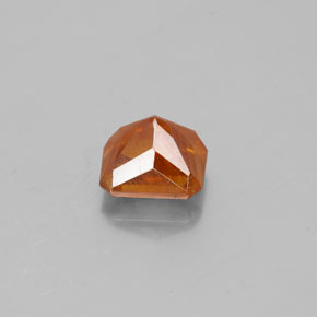 Sfalerite naturale arancione da 1,22 ct, taglio smeraldo, SI