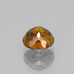 Sfalerite naturale arancione da 1,15 ct, taglio rotondo, VS-SI