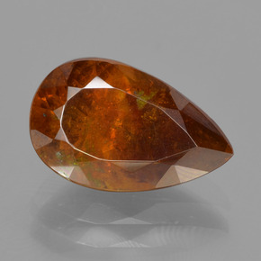 Sfalerite naturale arancione da 4,74 ct, taglio a pera, SI