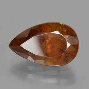 Sfalerite naturale arancione da 4,74 ct, taglio a pera, SI
