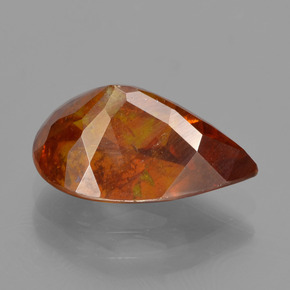 Sfalerite naturale arancione da 4,74 ct, taglio a pera, SI