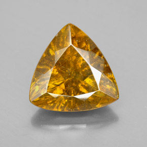 Sfalerite naturale giallo da 5,62 ct, trillion, SI