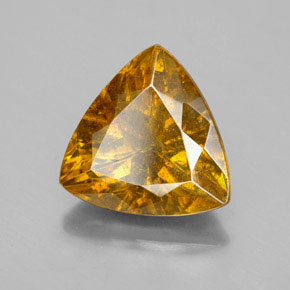 Sfalerite naturale giallo da 5,62 ct, trillion, SI