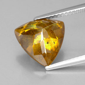 Sfalerite naturale giallo da 5,62 ct, trillion, SI