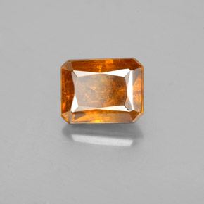 Sfalerite Arancio Medio naturale da 2.15 ct, Taglio smeraldo, SI