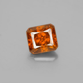 Sfalerite Arancione rossastra naturale da 1.96 ct, Taglio smeraldo, SI