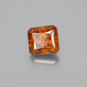 Sfalerite Arancione rossastra naturale da 1.96 ct, Taglio smeraldo, SI