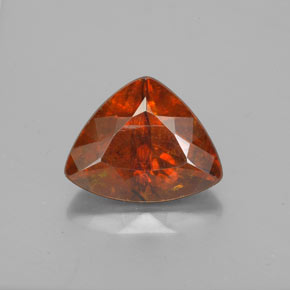 Sfalerite naturale arancione da 2,74 ct, trillion, SI