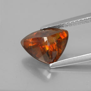 Sfalerite naturale arancione da 2,74 ct, trillion, SI