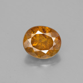 Sfalerite naturale oro da 1,81 ct, taglio ovale, SI