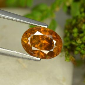 Sfalerite naturale arancione da 2,18 ct, taglio ovale, SI
