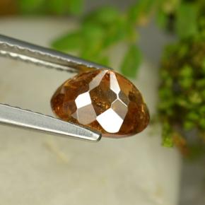Sfalerite naturale arancione da 2,18 ct, taglio ovale, SI