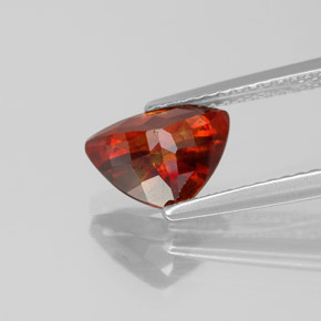 Sfalerite Arancio rosso naturale da 2.23 ct, Taglio trillion, VS