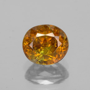 Sfalerite Arancione rossastra naturale da 1.70 ct, Taglio ovale, SI