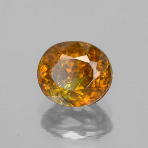 Sfalerite Arancione rossastra naturale da 1.70 ct, Taglio ovale, SI