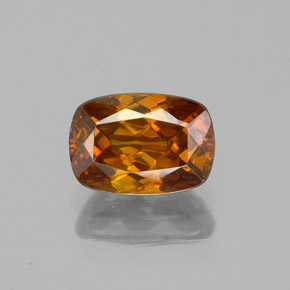 Sfalerite naturale arancione da 1,19 ct, taglio a cuscino, VS-SI