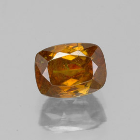 Sfalerite naturale arancione da 1,63 ct, taglio a cuscino, SI