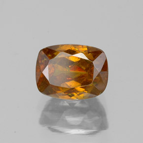 Sfalerite naturale arancione da 1,63 ct, taglio a cuscino, SI