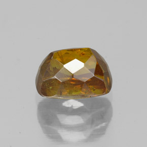 Sfalerite naturale arancione da 1,63 ct, taglio a cuscino, SI