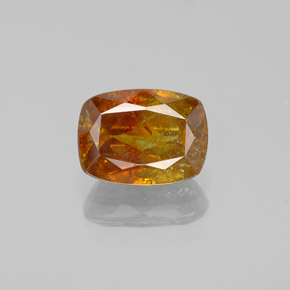 Sfalerite naturale arancione da 1,88 ct, taglio a cuscino, SI-I1