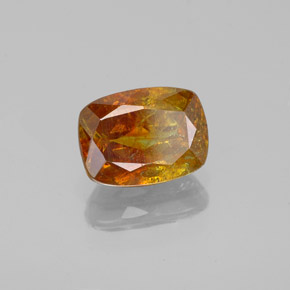 Sfalerite naturale arancione da 1,88 ct, taglio a cuscino, SI-I1