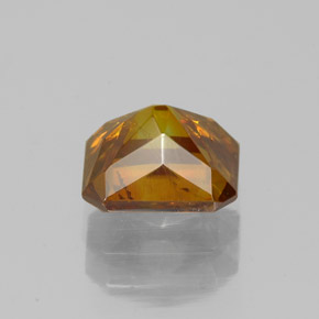 Sfalerite naturale arancione da 1,60 ct, taglio smeraldo, SI